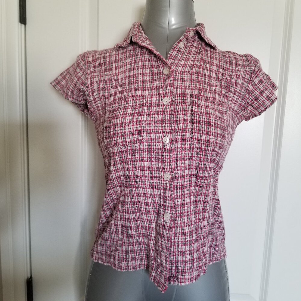 Vintage Easywear Clothing Short Sleeve Button-up Shirt